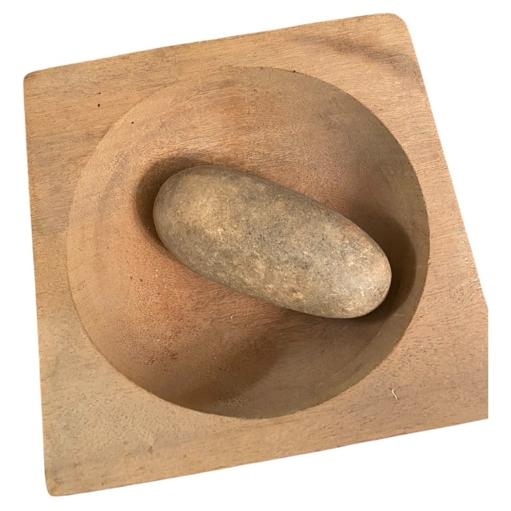 Wooden Vintage Mortar & Pestle​​